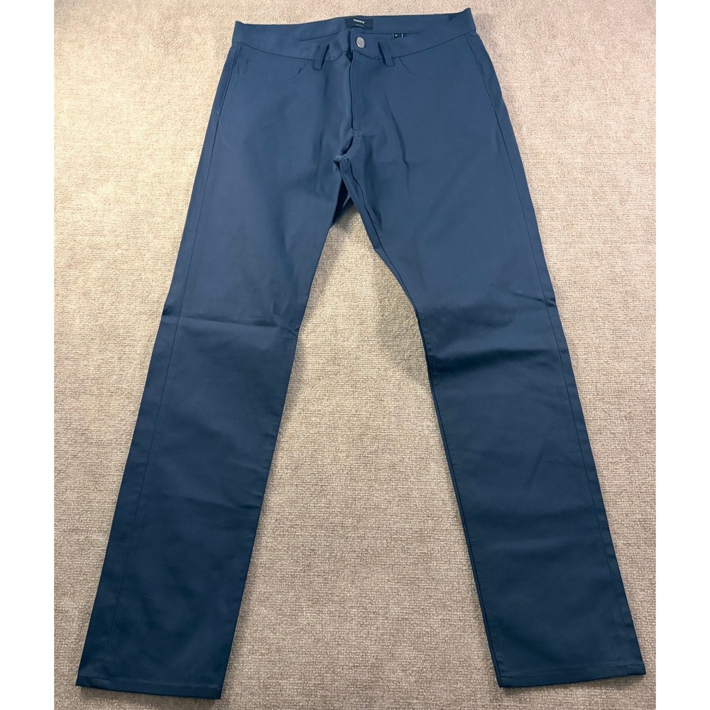 Theory Pants Mens 34x31 Blue Witten Raffi Slim Fit Stretch Casual Dress Chino